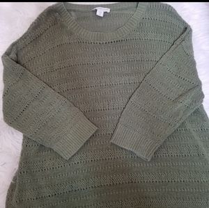 Coldwater Creek Green Knit Sweater